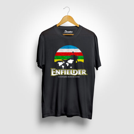 Enfielder Black Color Bengali Graphic Printed T-shirt