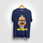 Jay Jagganath Navy Blue Color Bengali Graphic Printed T-shirt