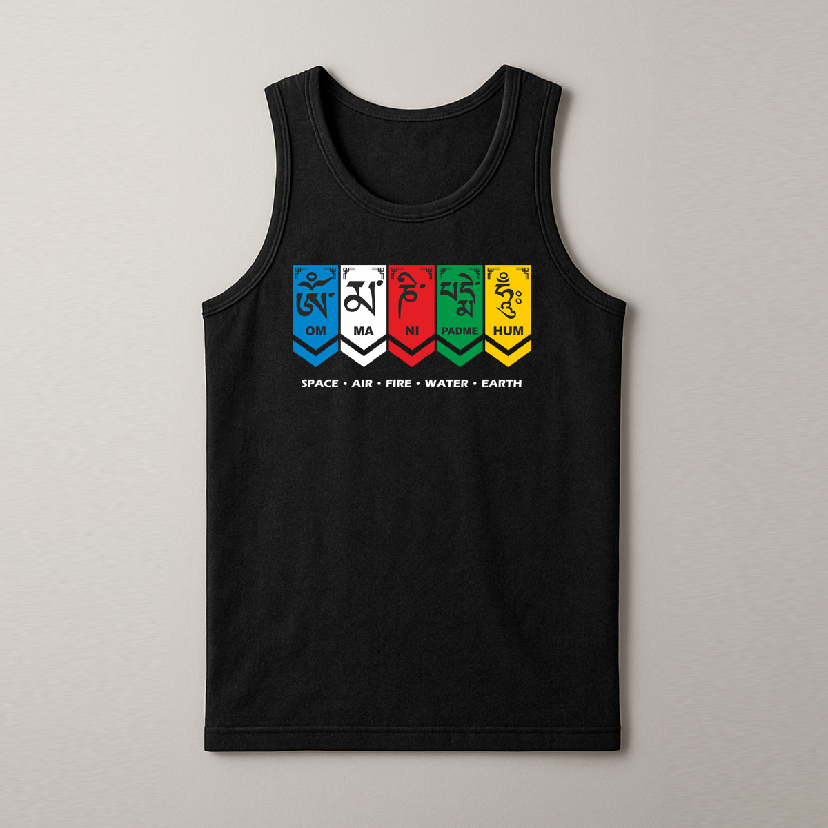 Om Mani Padme Hum Bengali Graphic Printed Cotton Vest