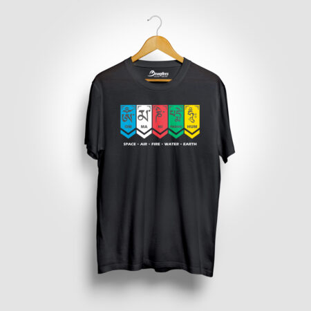 Om Mani Padme Hum Black Color Graphic Printed T-shirt